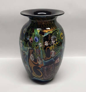 PETER VANDERLAAN STUDIO ART GLASS VASE