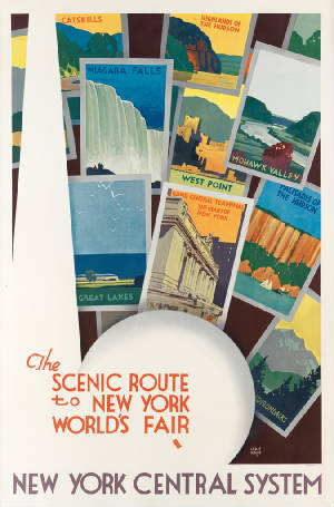 SCENIC ROUTE TO NY LESLIE RAGAN POSTER