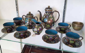 JAPANESE CLOISONNE TEA SET