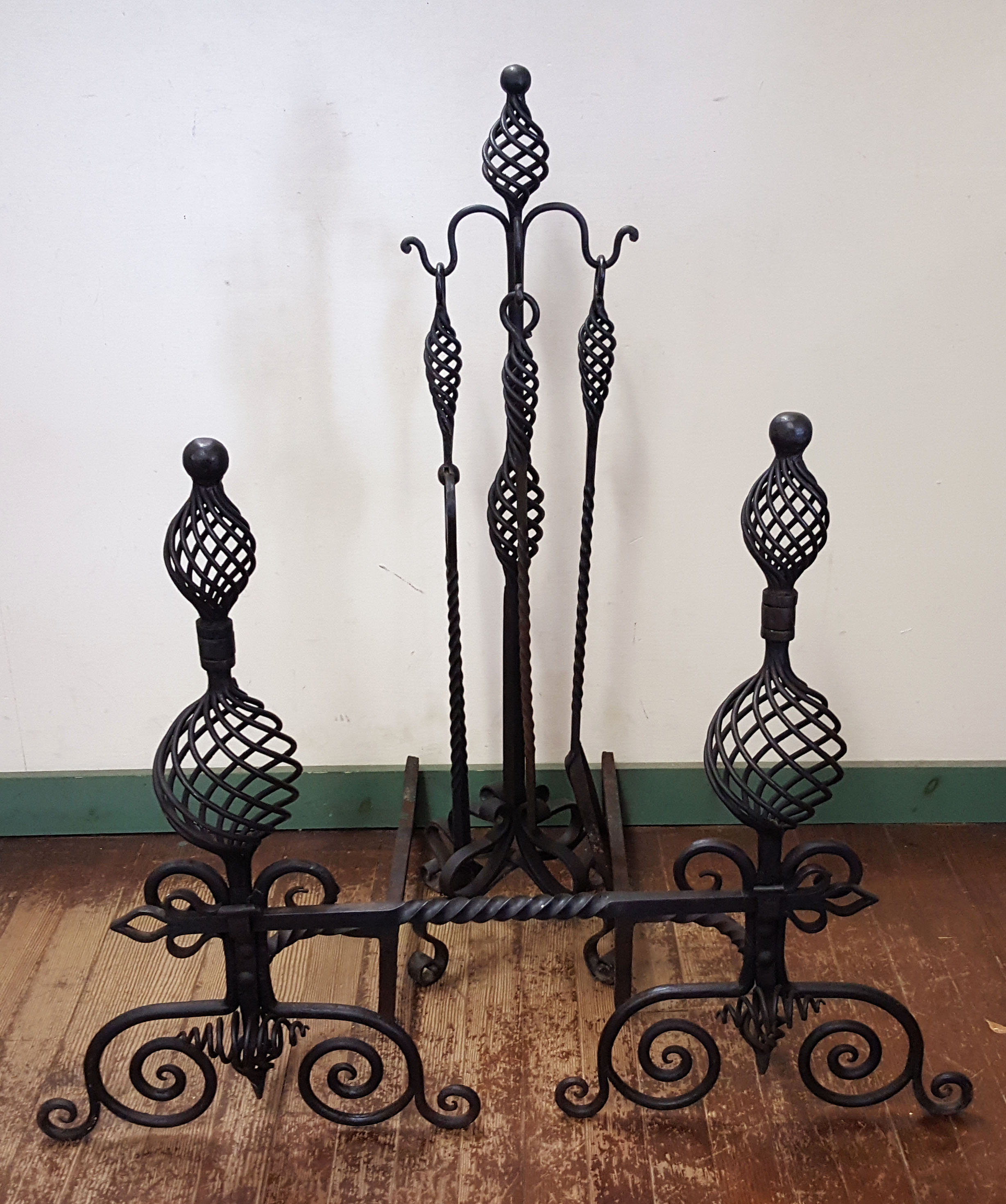 ANDIRONS AND TOOLS