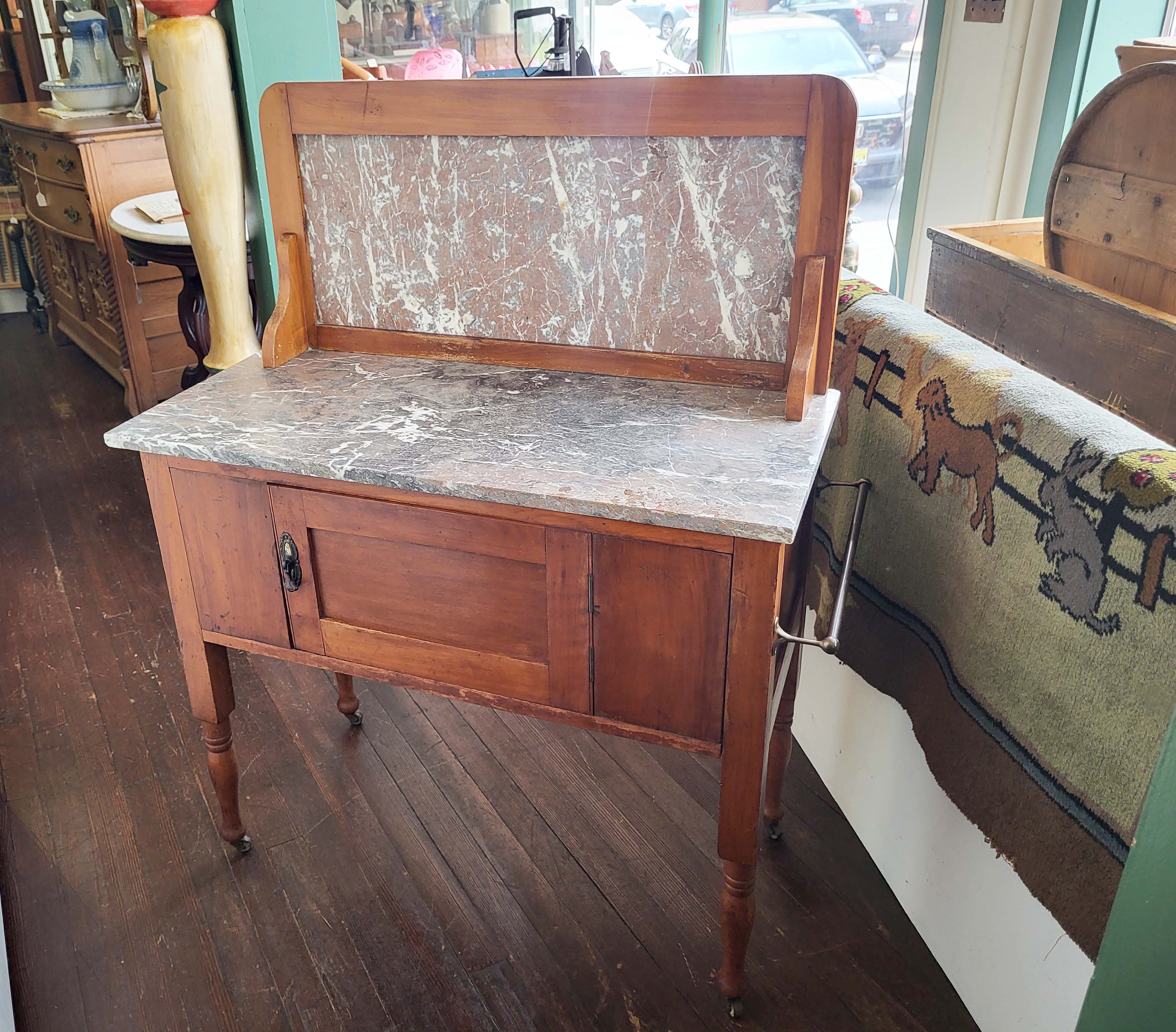 MARBLE TOP WASHSTAND