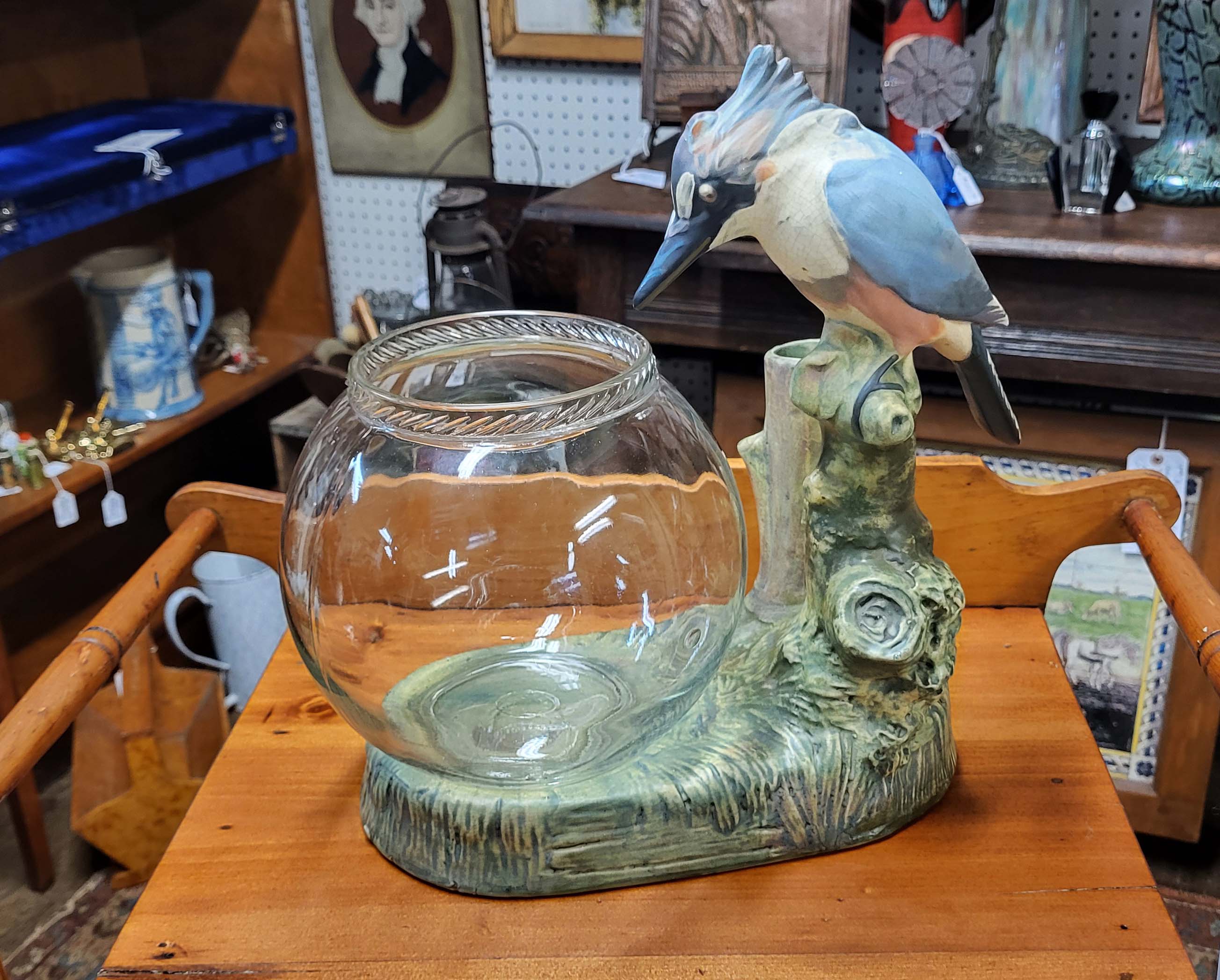 WELLER MUSKOTA KING FISHER FISH BOWL STAND