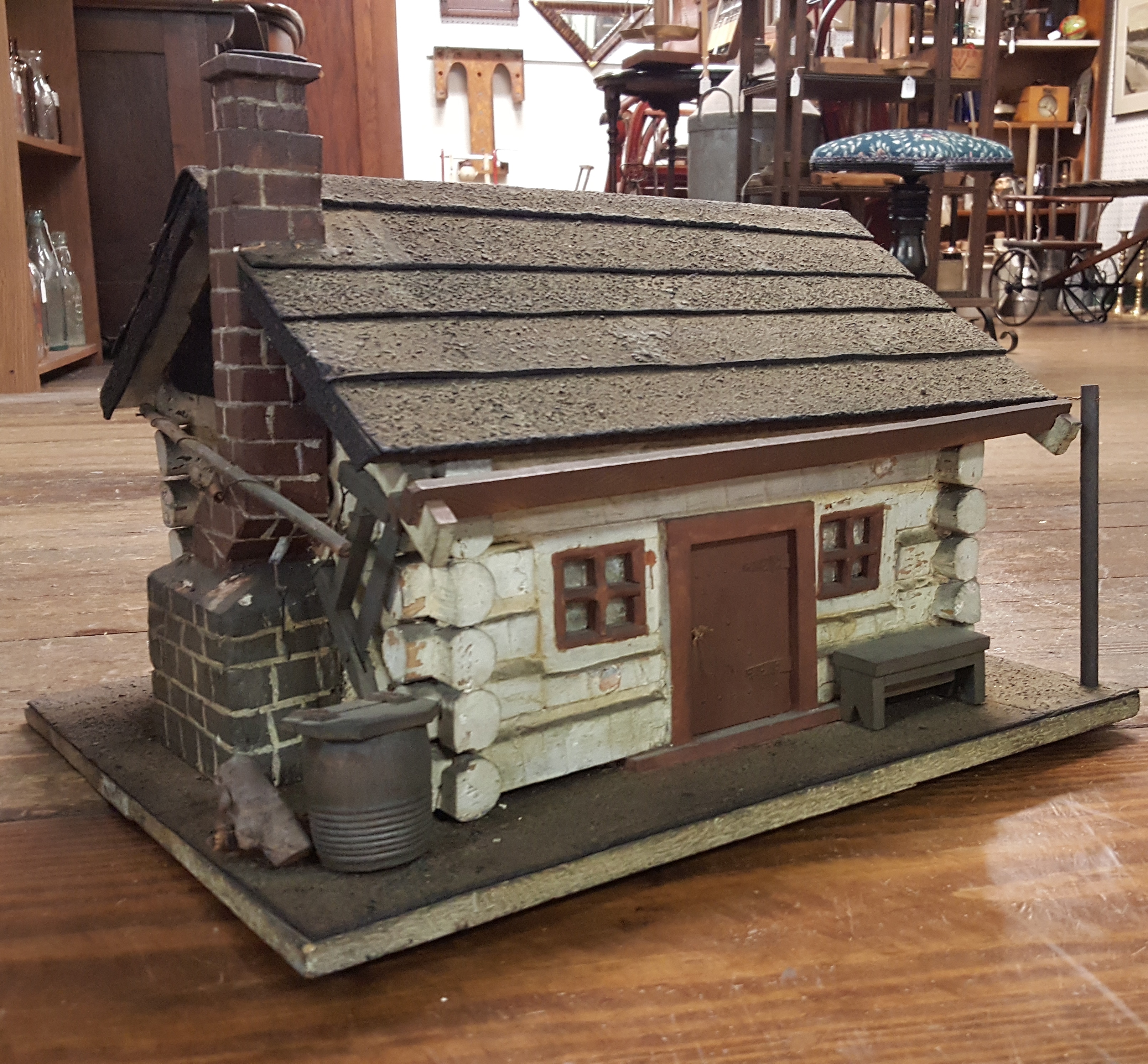 FOLK ART LOG CABIN