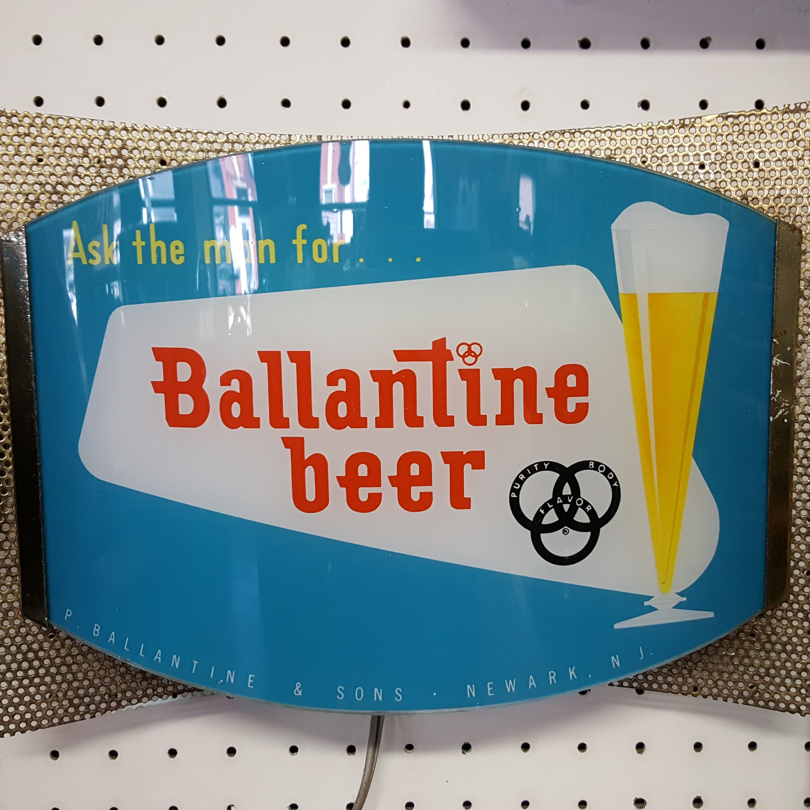 BALLANTINE BEER SIGN